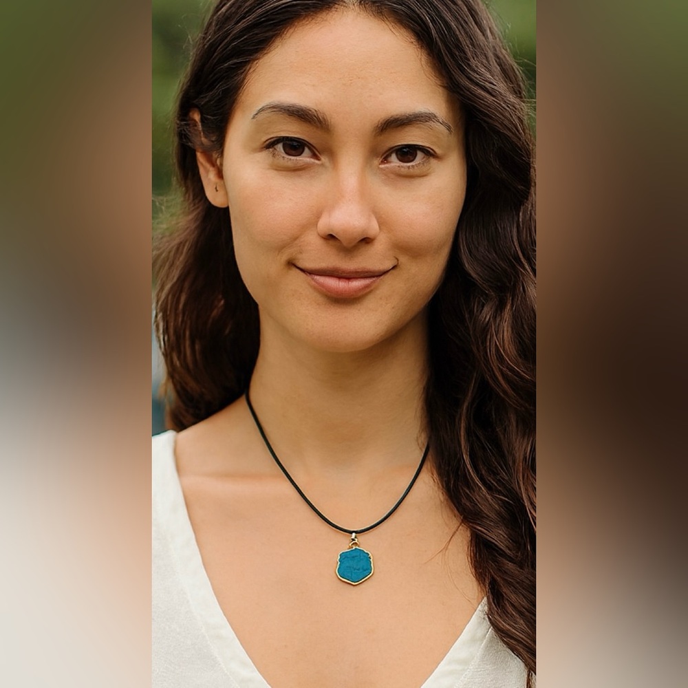 Ocean Zen Agate Slice Necklace